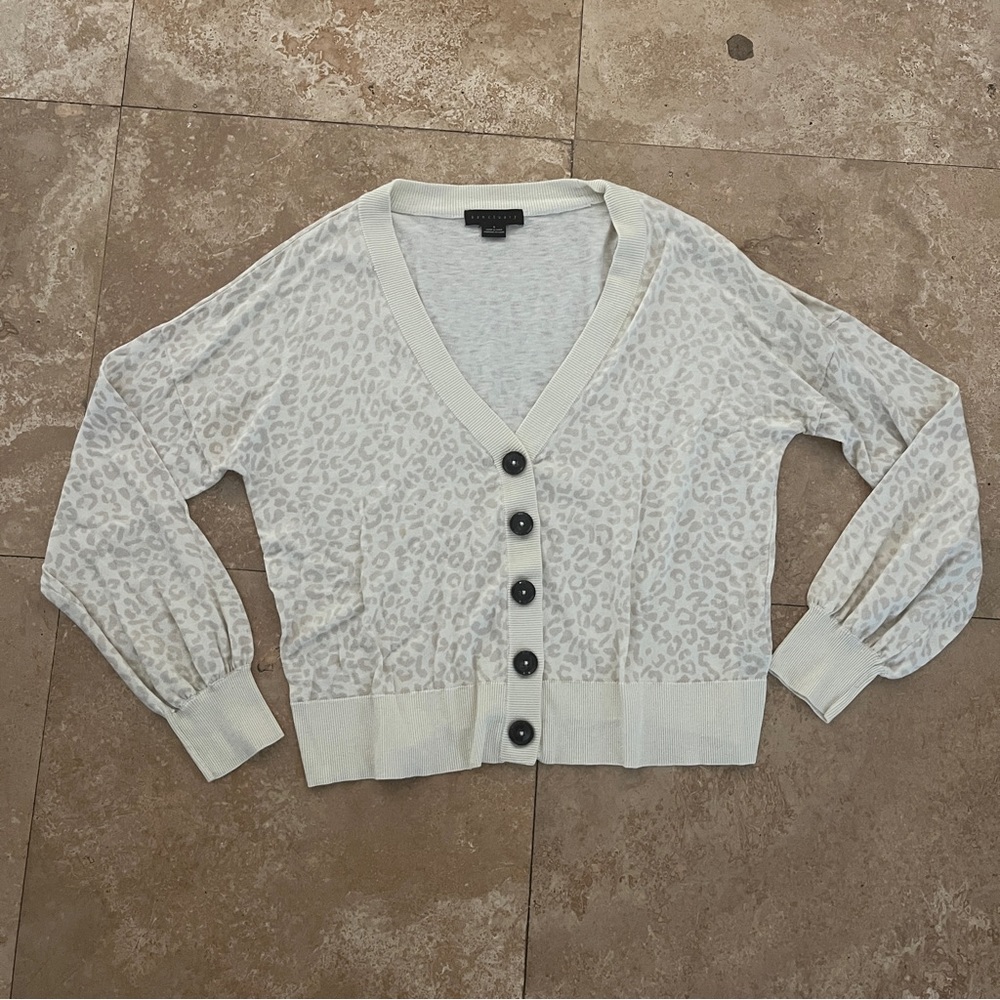 Anthropologie Sanctuary Neutrals Leopard Print Cardigan